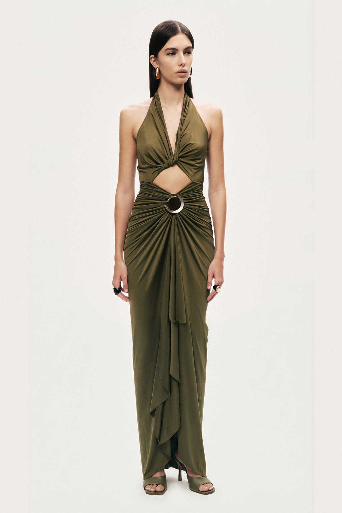 Cut-Out Halter Maxi Dress