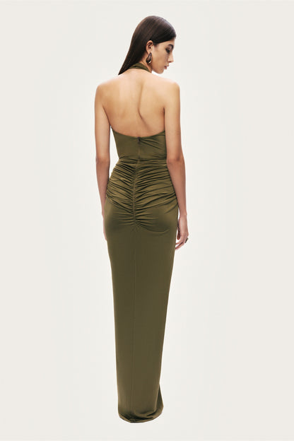 Cut-Out Halter Maxi Dress