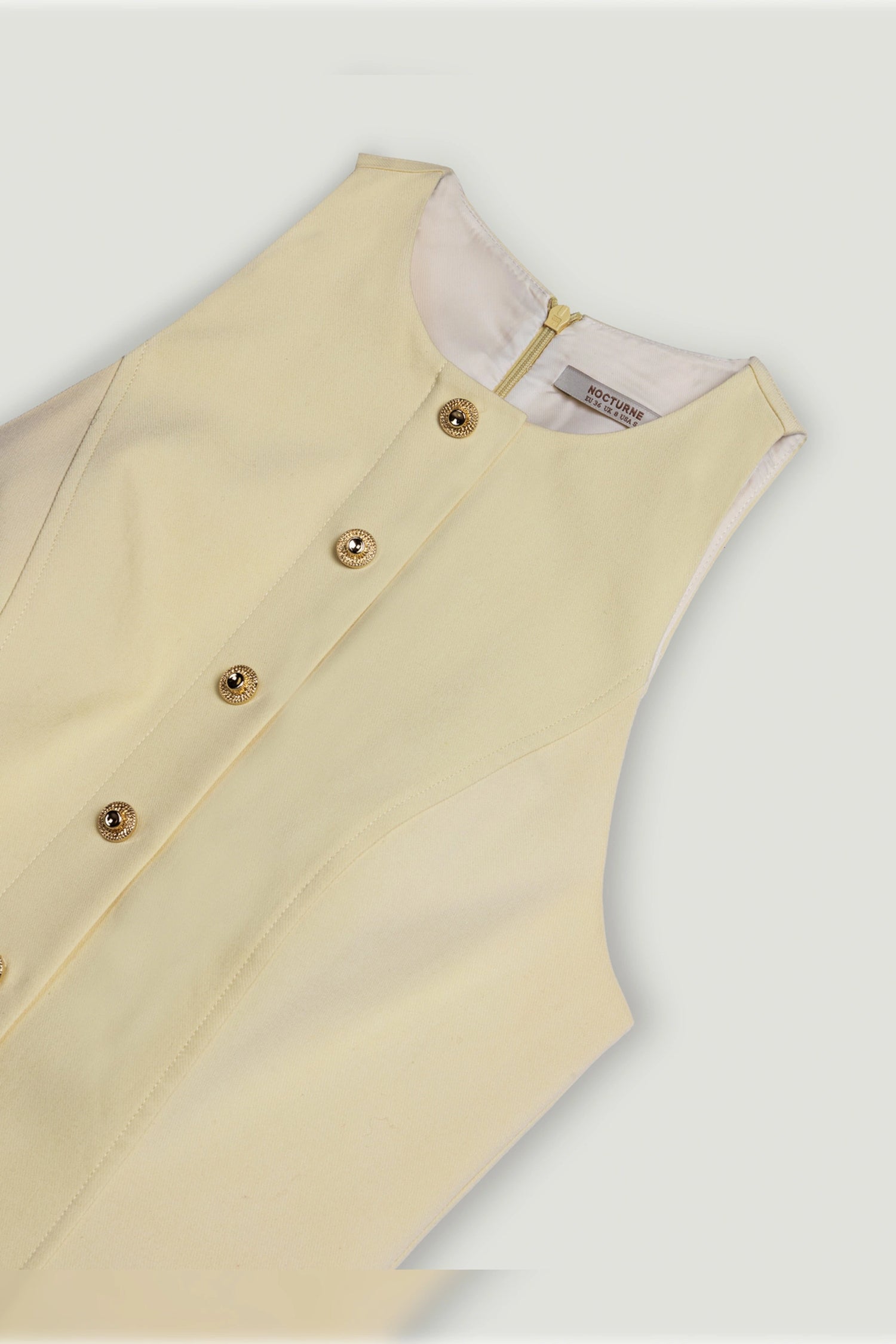 Sleeveless Button-Front Midi Dress