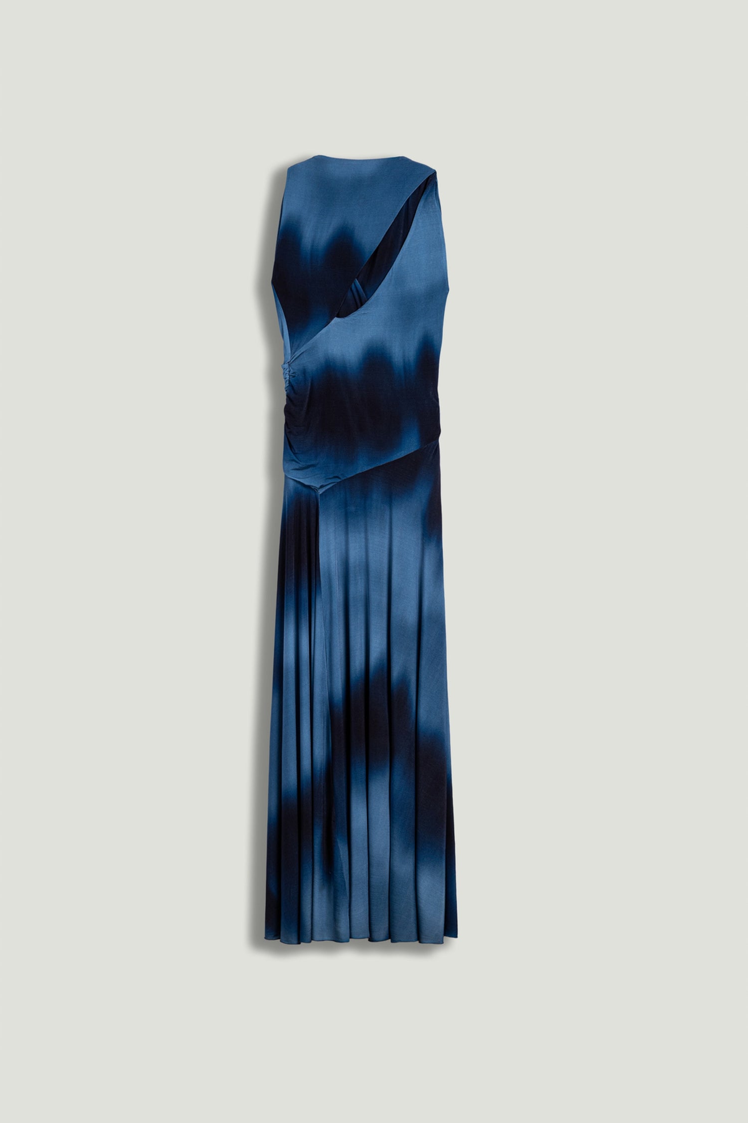 Draped Asymmetric Maxi Dress