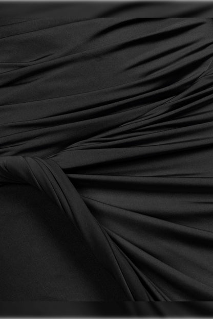 Draped Sleeveless Maxi Dress