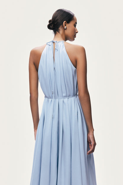 Embellished Halter Neck Midi Dress