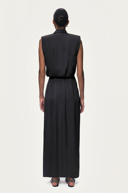 Embellished Belt-Detail Maxi Dress