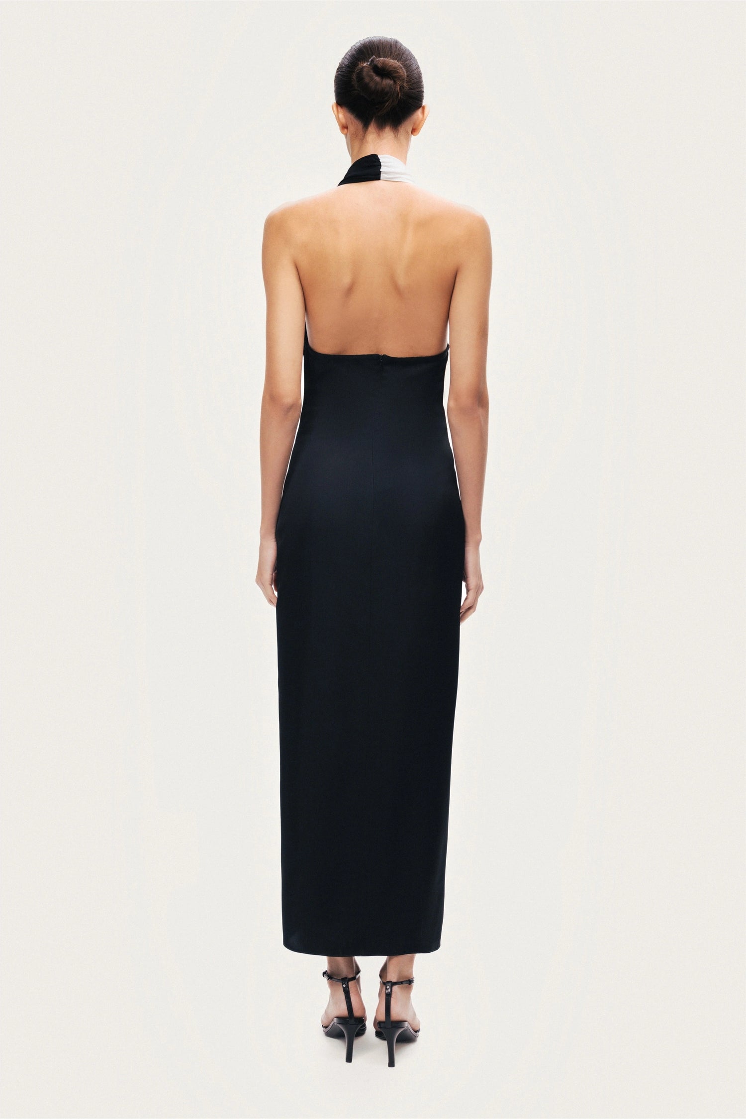 draped halter cocktail dress Blue Purple Cleo Draped Halter Dress