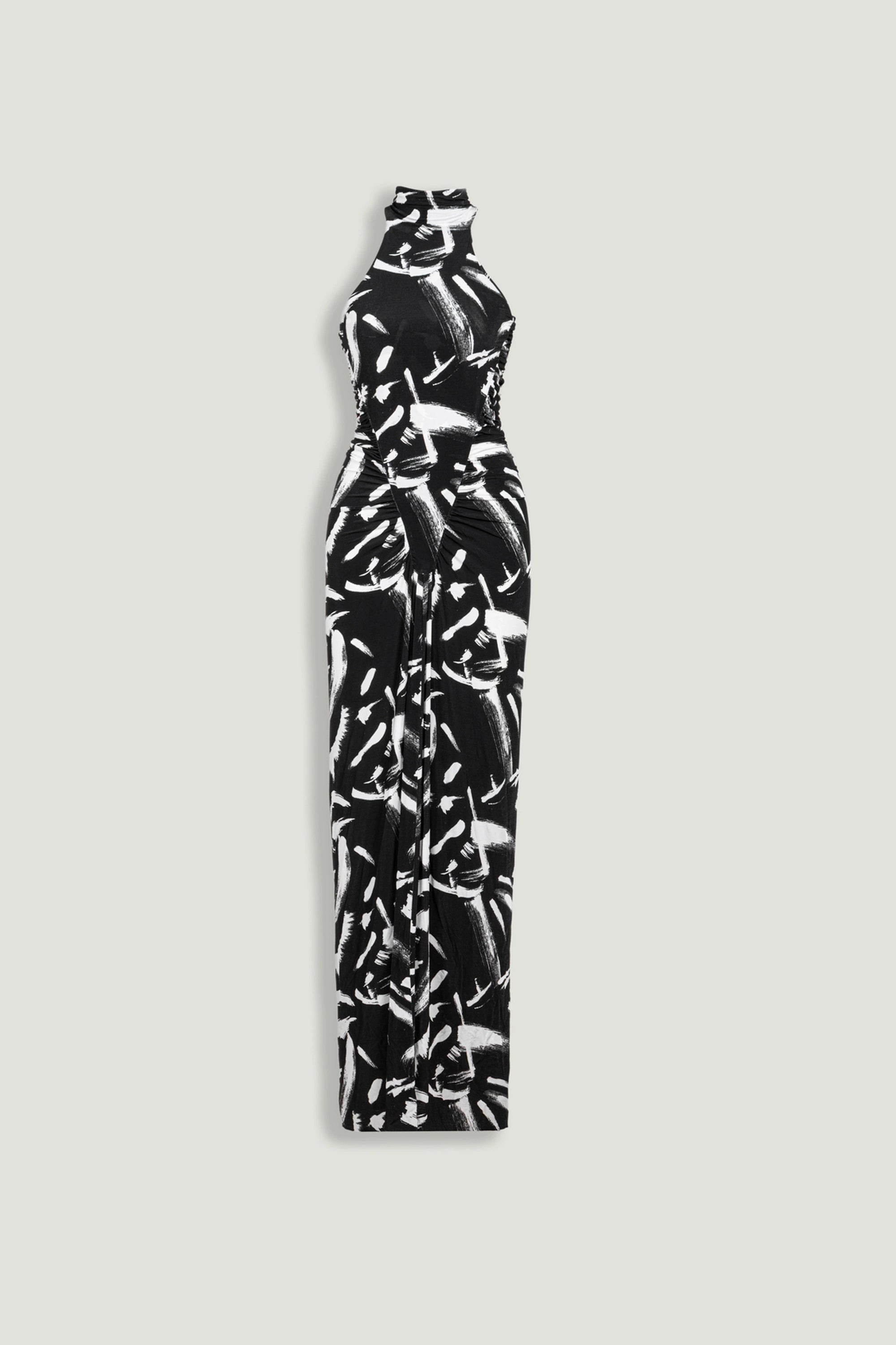 Printed Halter Maxi Dress