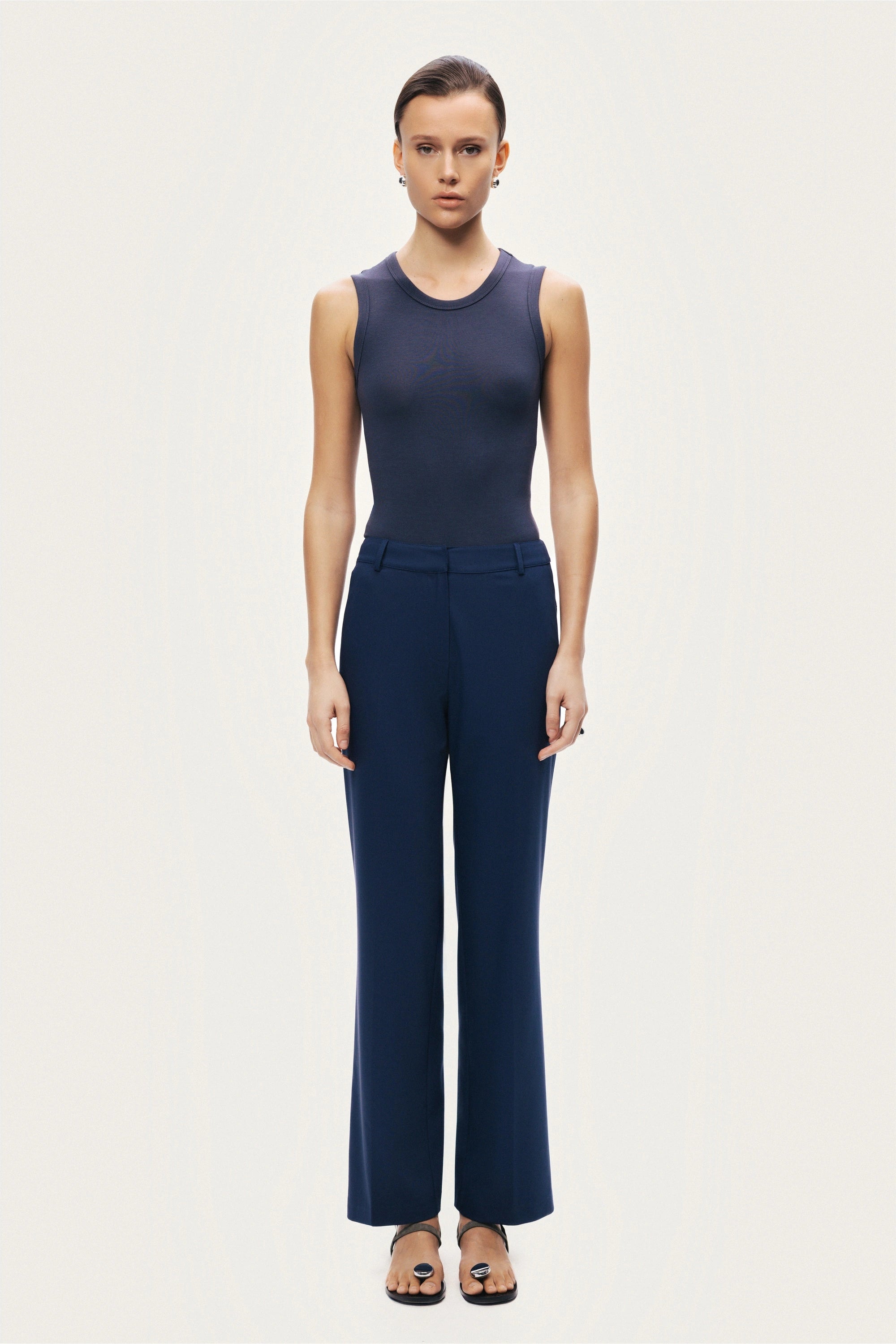 Tailored Straight-Leg Pants