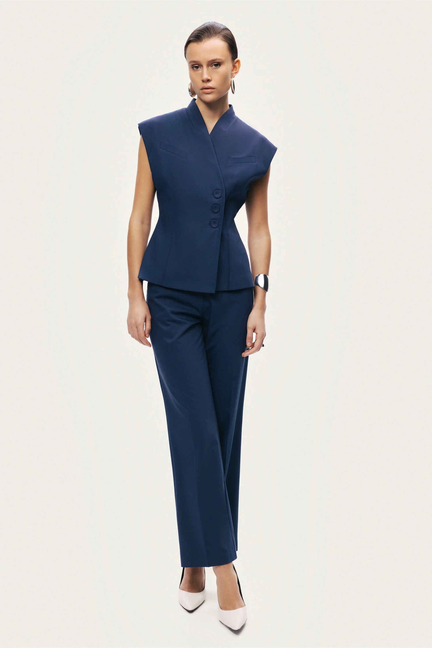 Tailored Straight-Leg Pants