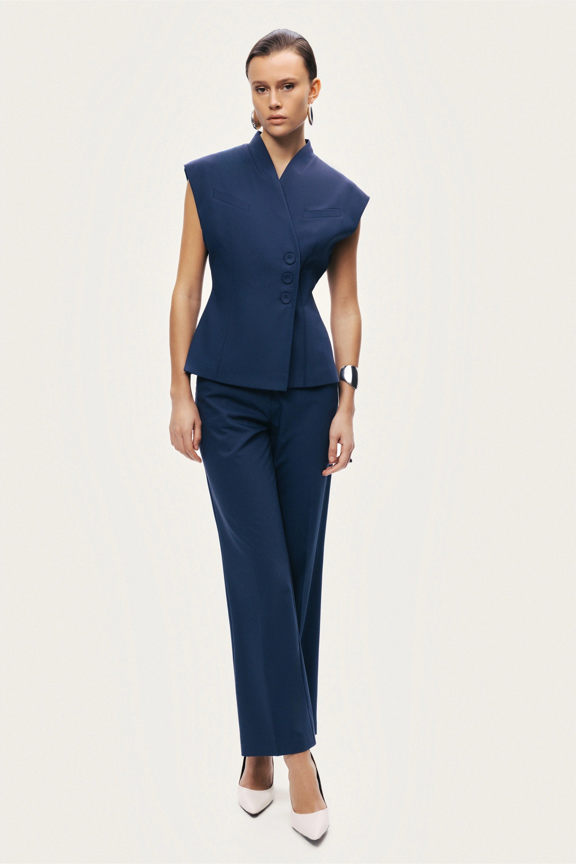 Tailored Straight-Leg Pants