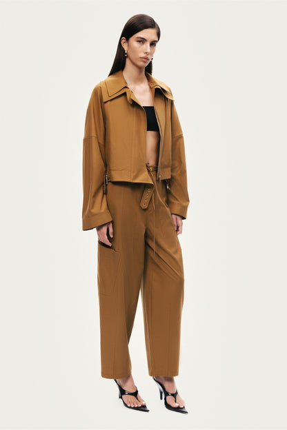 High-Waisted Cargo Pocket Pants