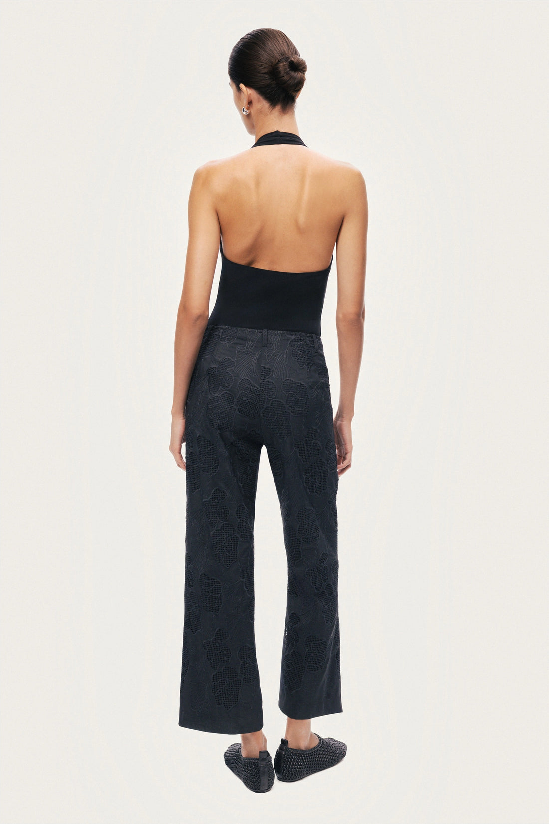 Printed Relaxed Straight-Leg Pants