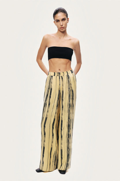 Striped Wide-Leg Pants