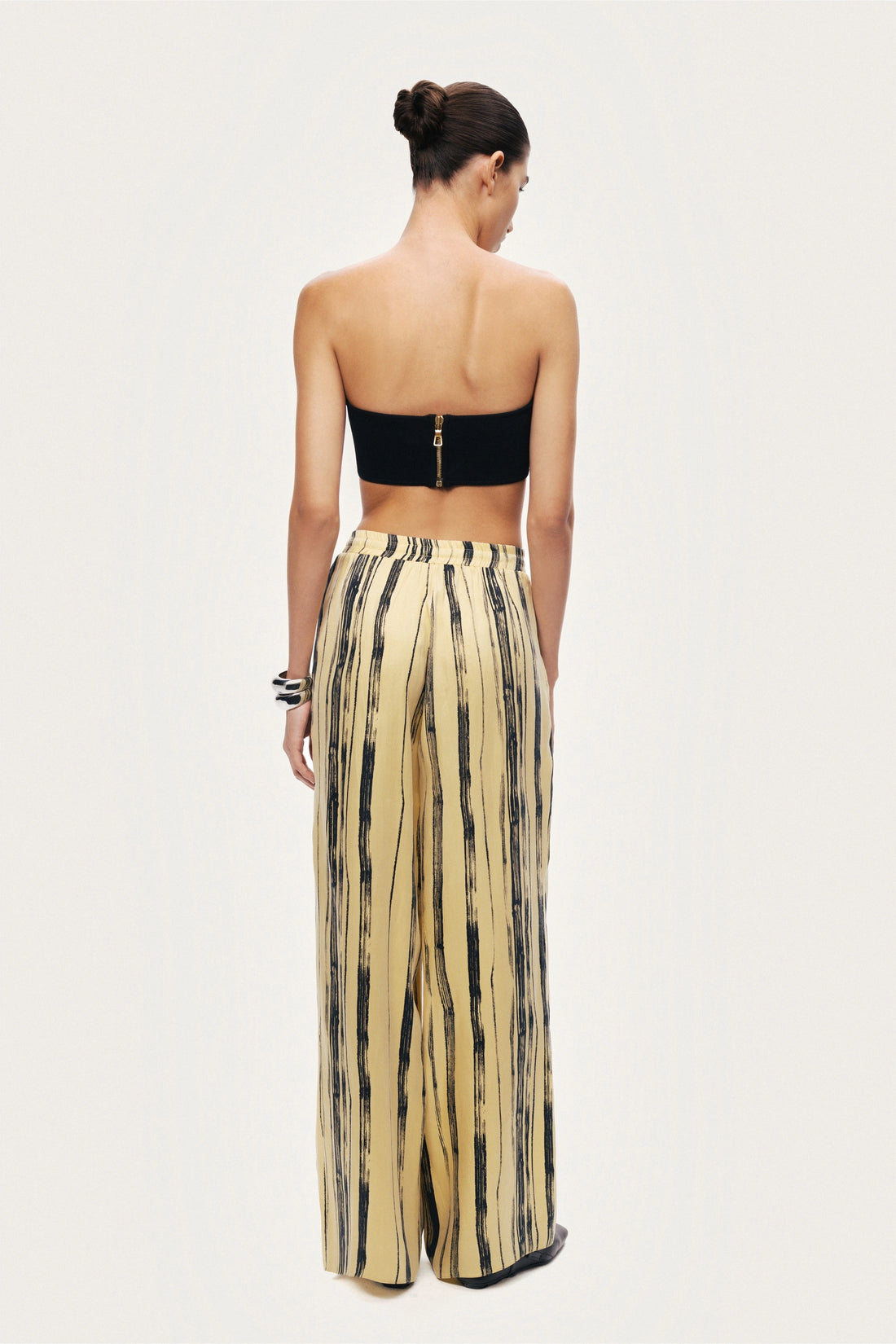 Striped Wide-Leg Pants