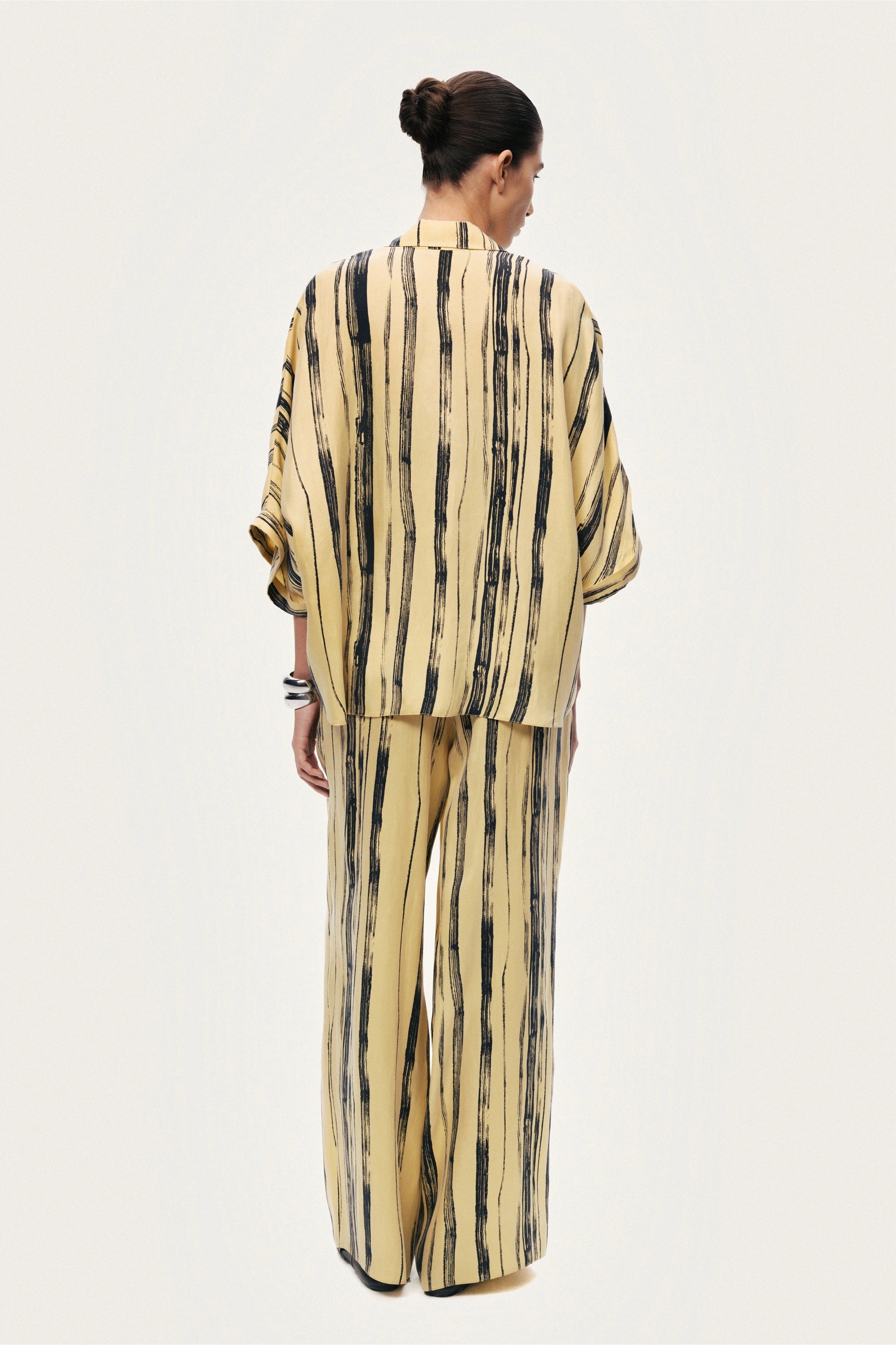 Striped Wide-Leg Pants