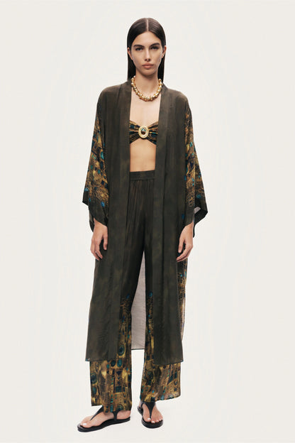 Printed Straight-Leg Pants