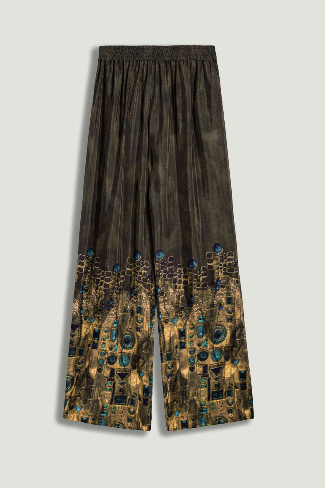 Printed Straight-Leg Pants