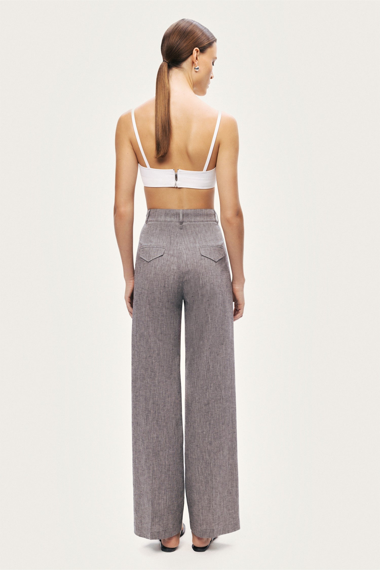 Wide-Leg Tailored Pants
