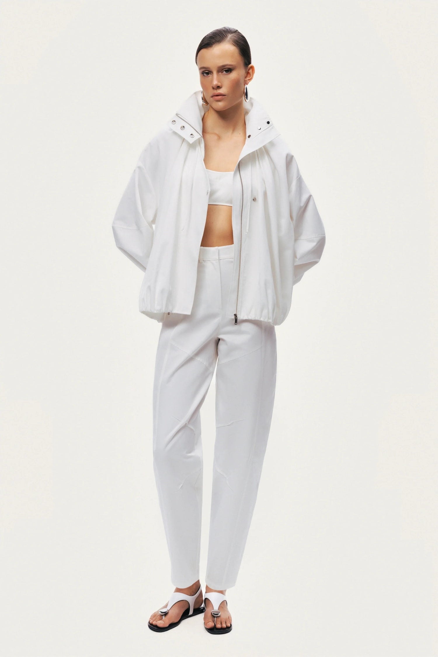 High-Waist Tailored Tapered Pants