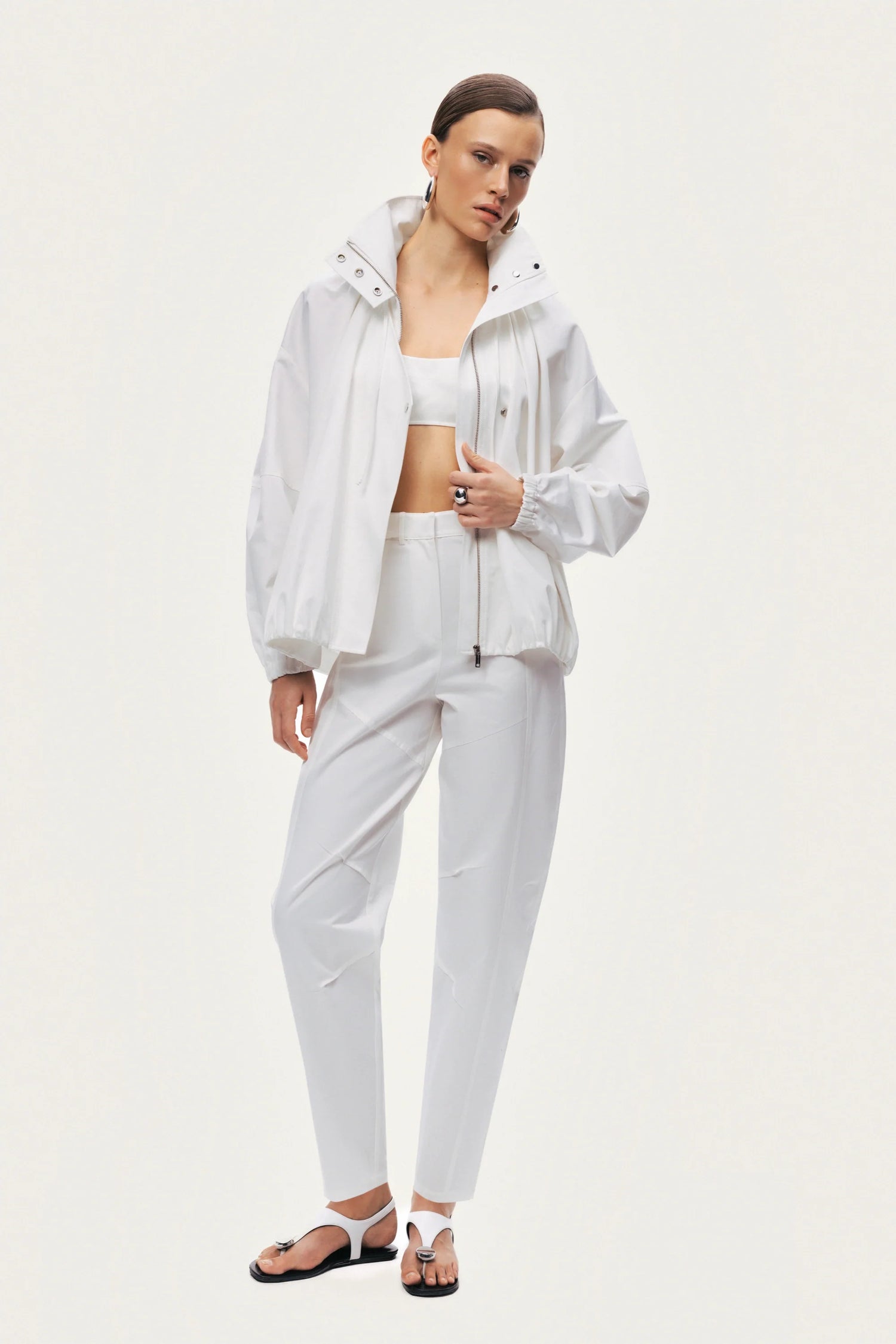 High-Waist Tailored Tapered Pants