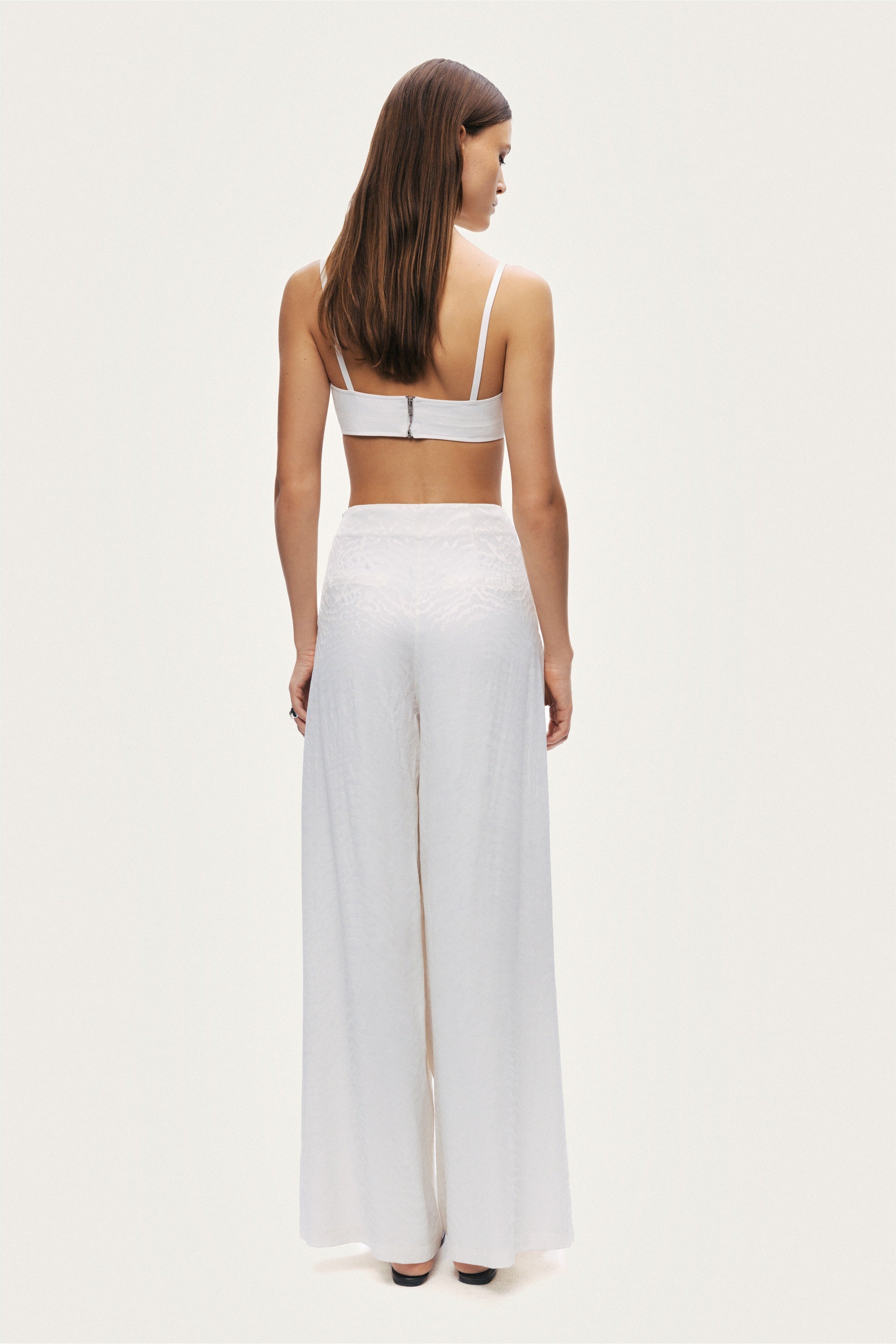 Lace-Up Wide-Leg Pants