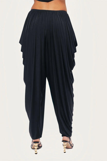 Draped Relaxed-Fit Pants