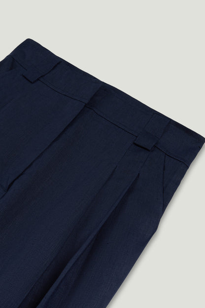 Pleat Front Tapered Trousers