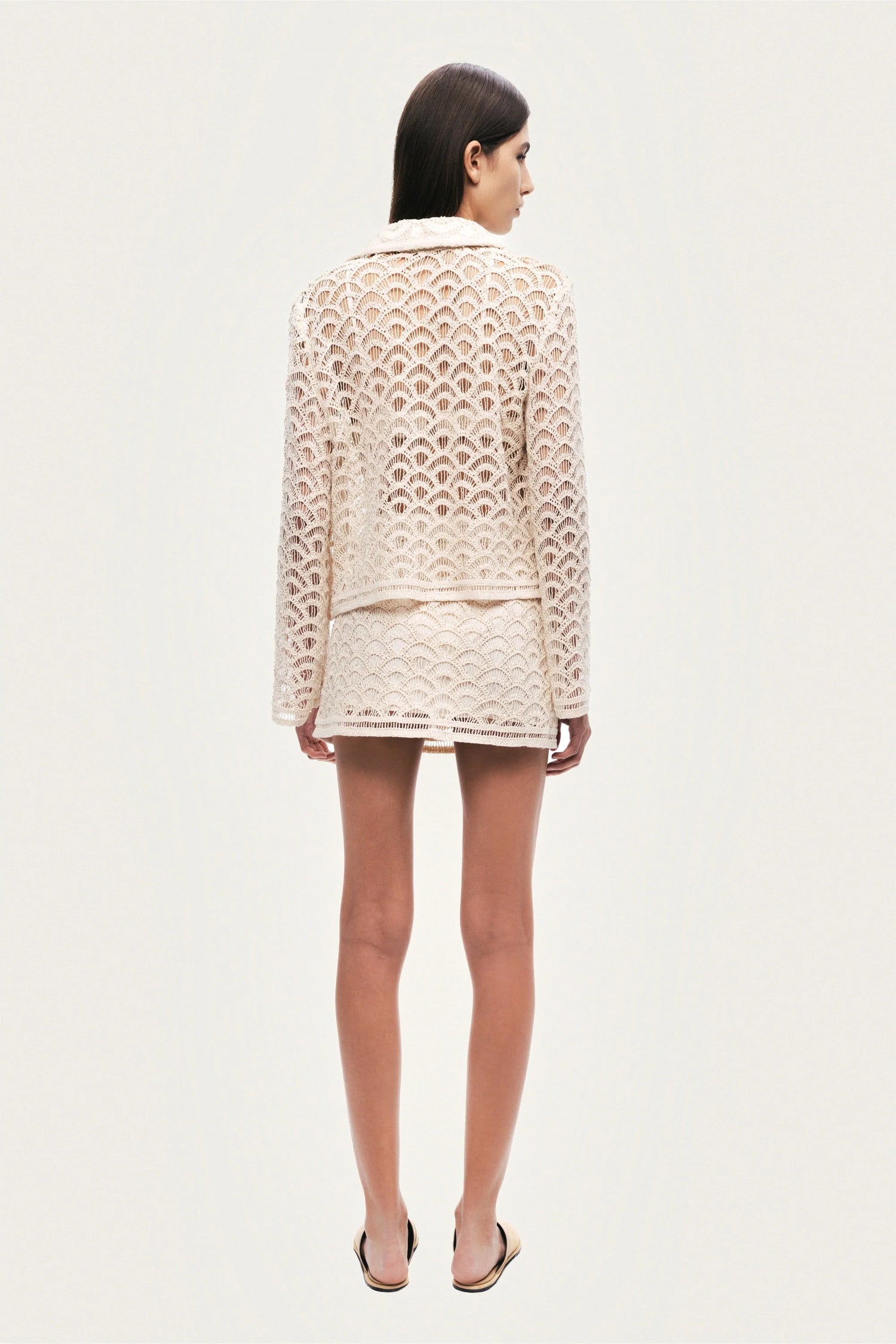 High-Waisted Lace Mini Skirt