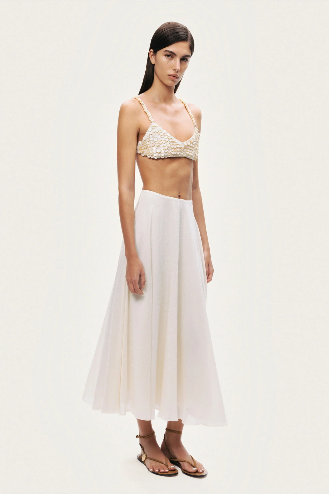 Flowy High-Waisted Midi Skirt