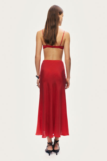 Pleated Midi Skirt