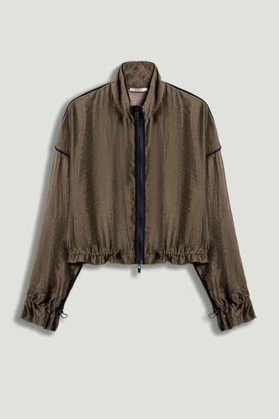 Sheer Zip-Front Jacket – Nocturne