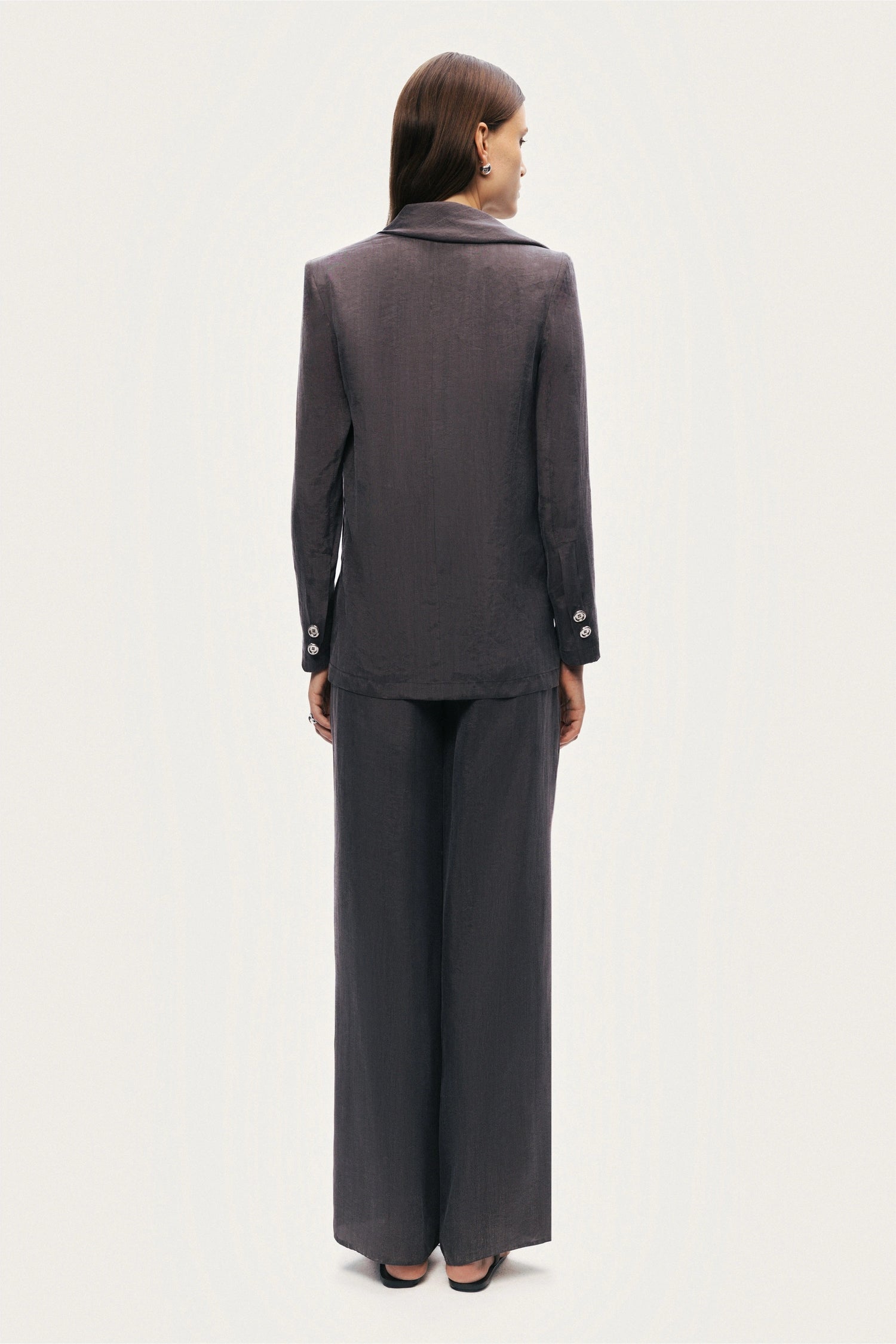 Asymmetrical Draped Tailored Jacket