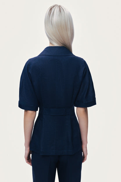 Short Sleeve Blazer Jacket