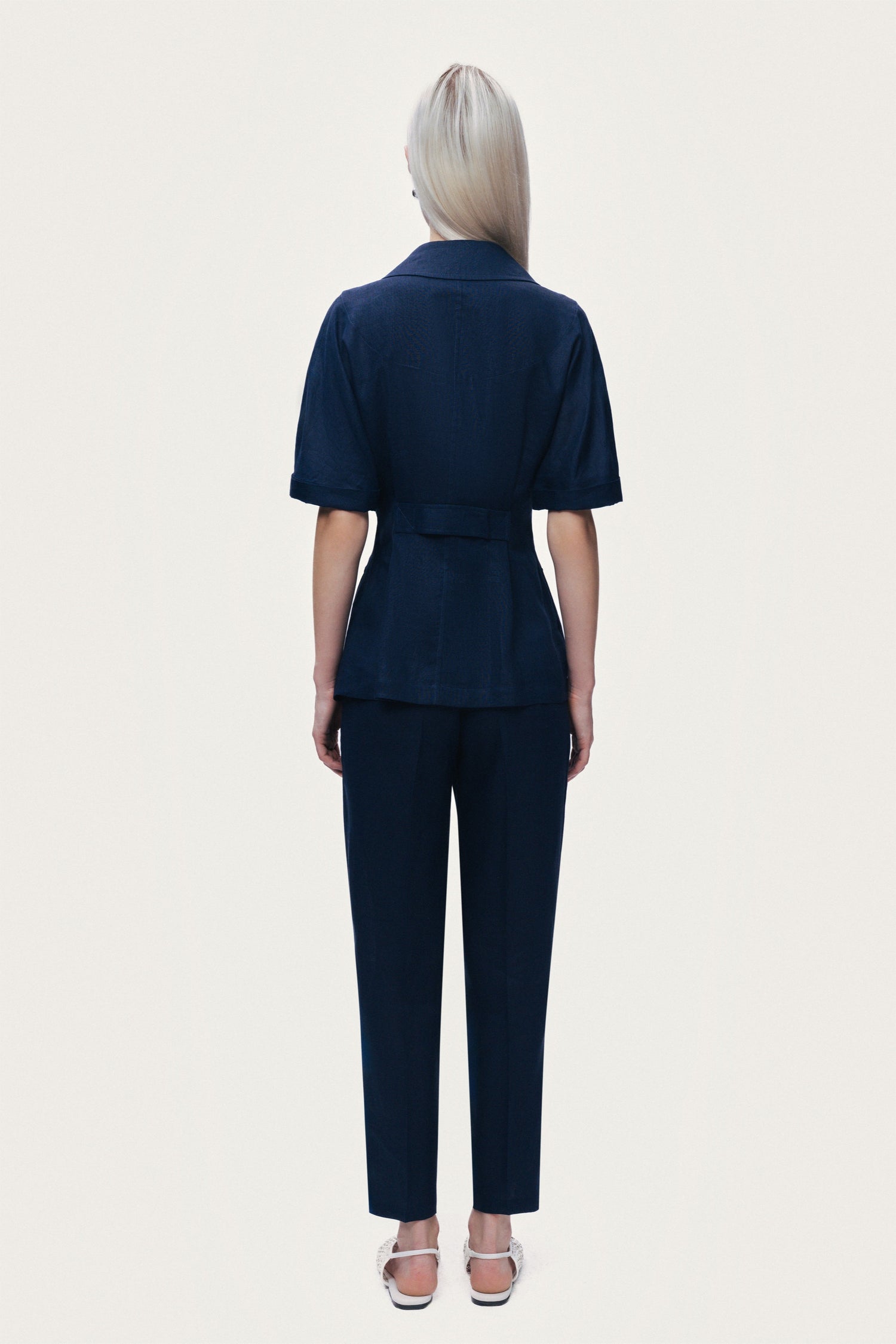 Short Sleeve Blazer Jacket