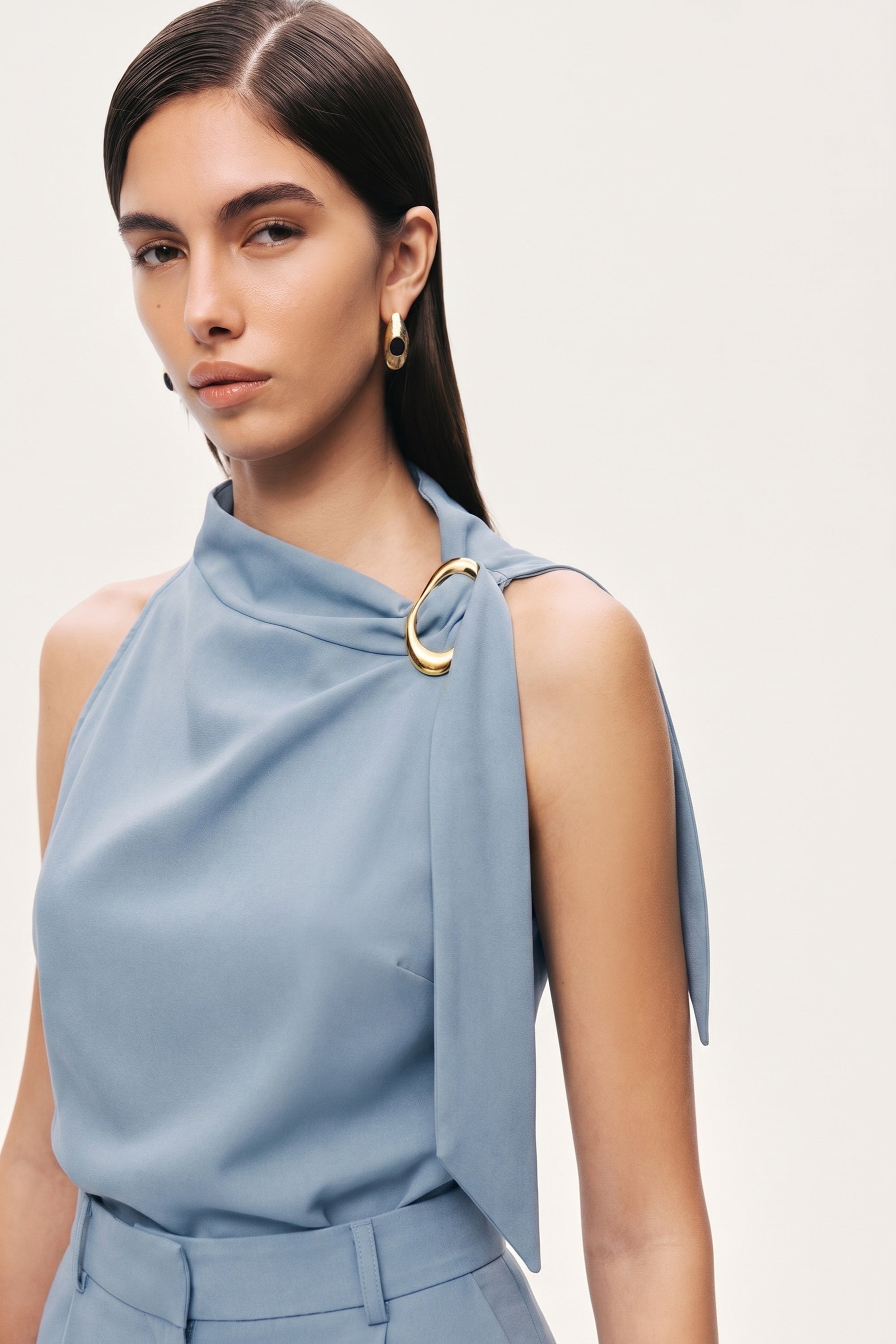 Embellished Stand Collar Blouse