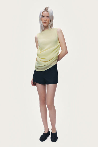 Draped Sleeveless Blouse