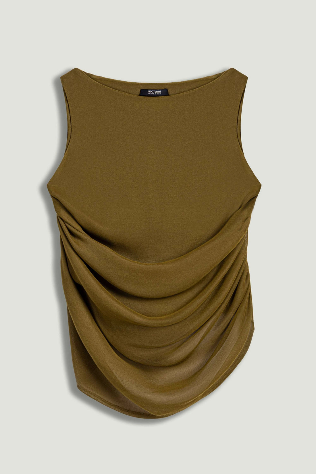 Draped Sleeveless Blouse