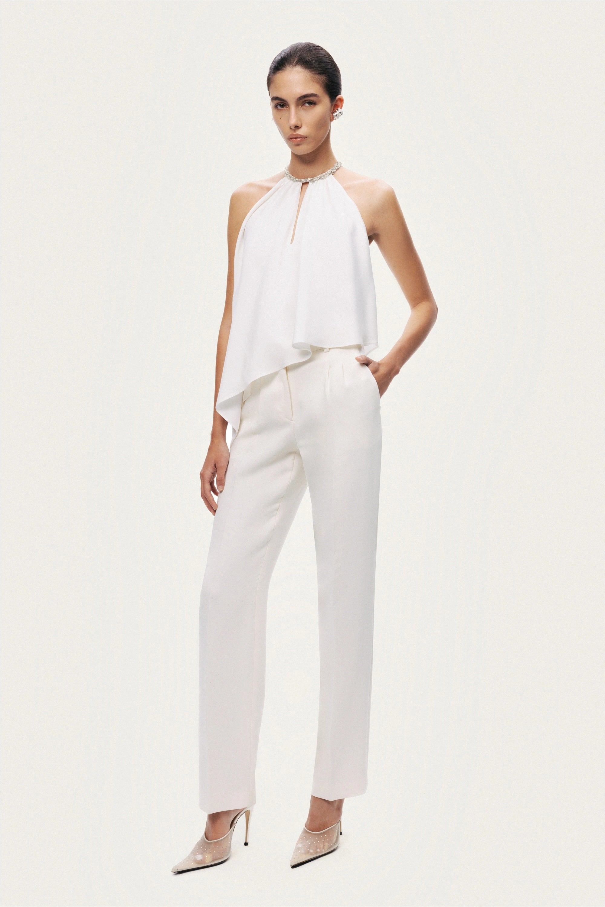 Embellished Halter Blouse