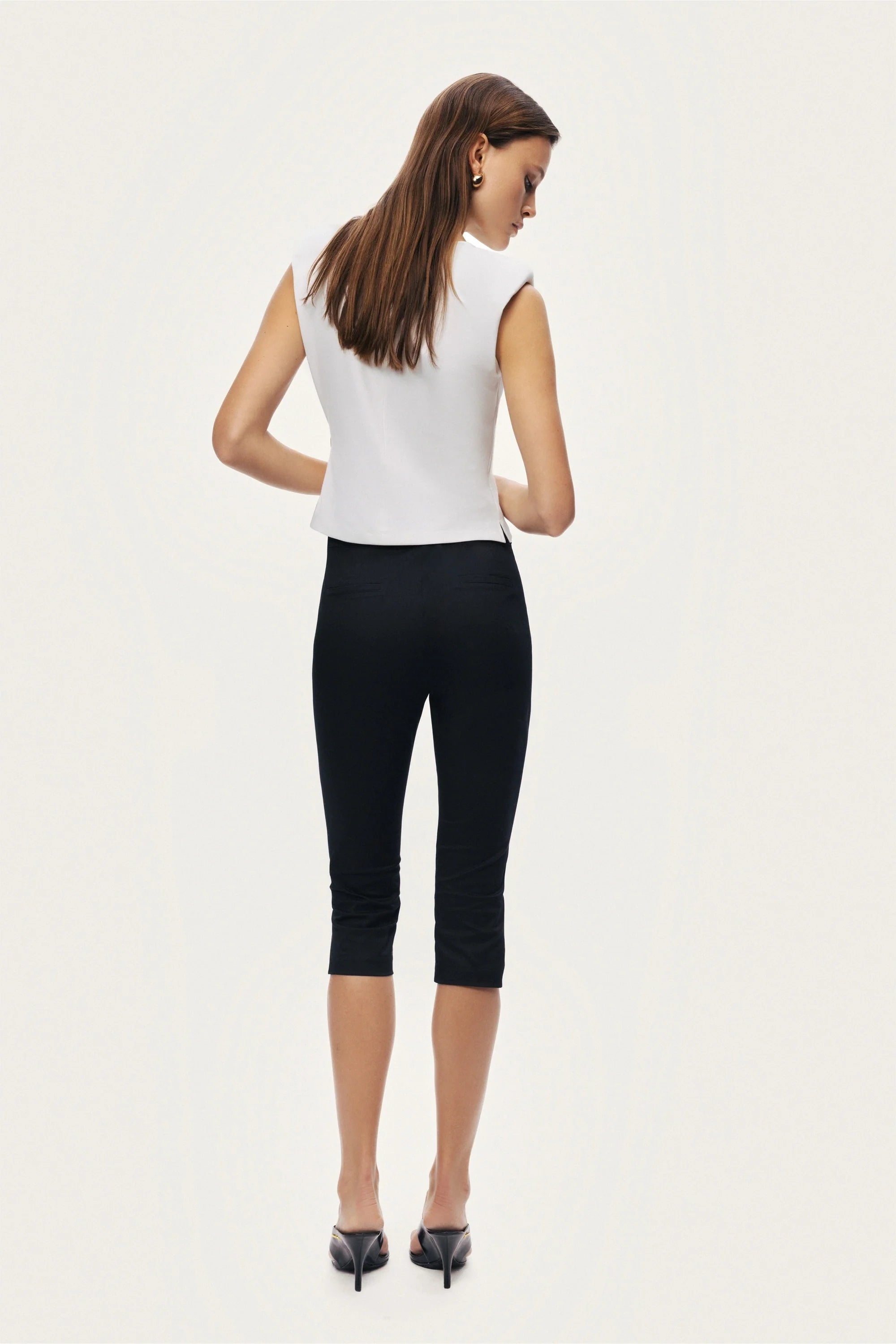 Sleeveless Buckle-Detail Blouse