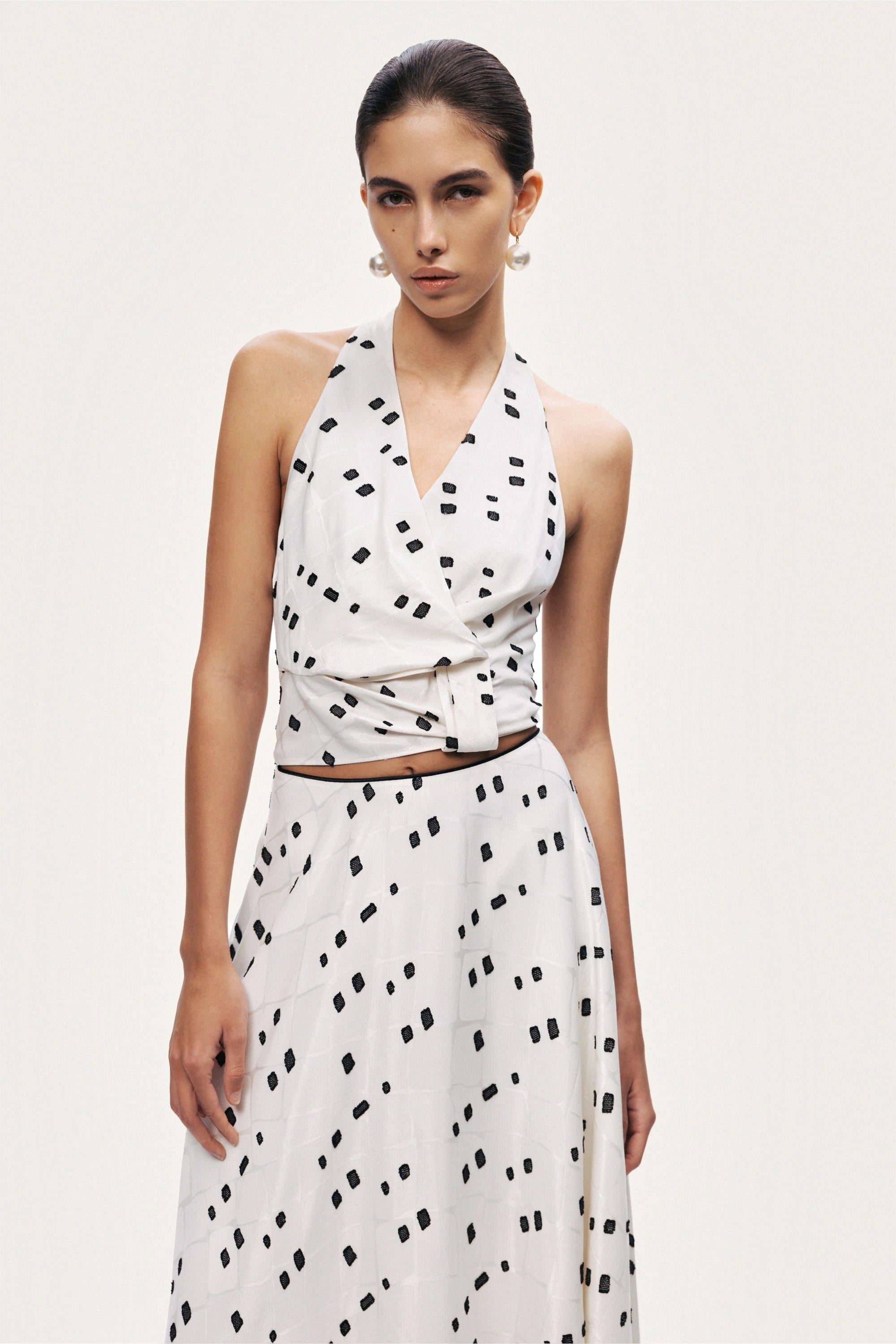 Printed Halter Blouse