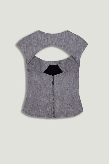 Open-Back Tailored Top