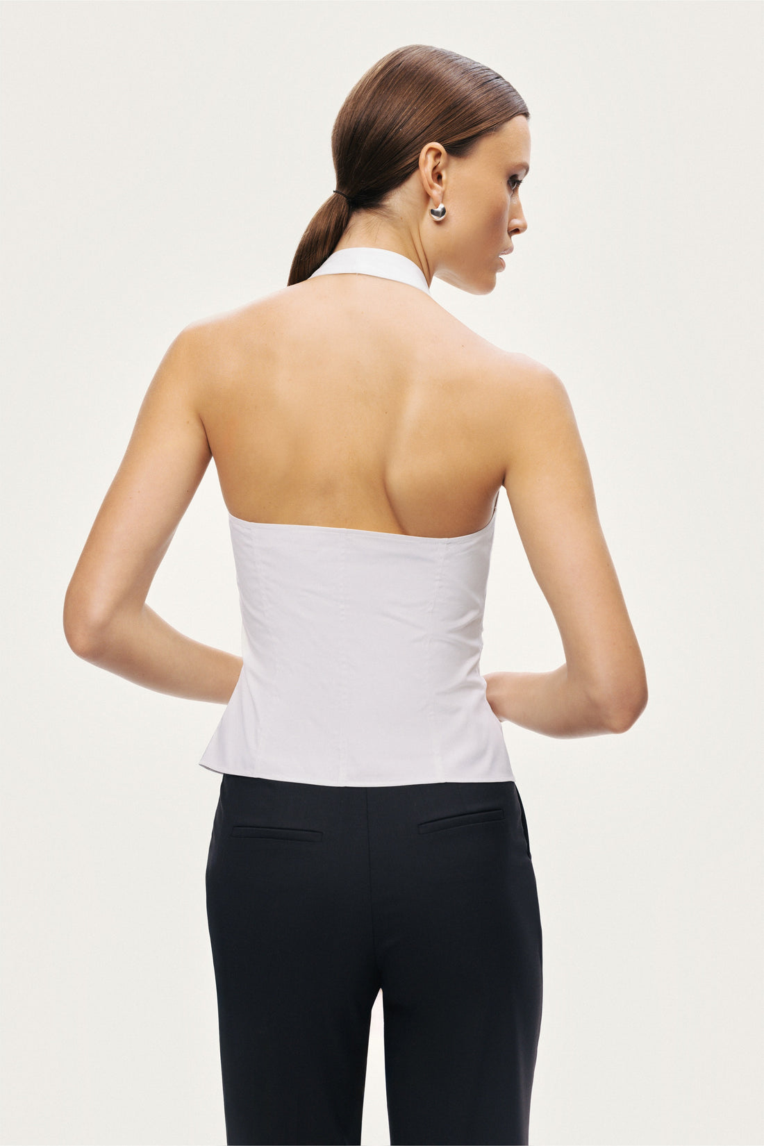 Halter Neck Tie Detail Blouse