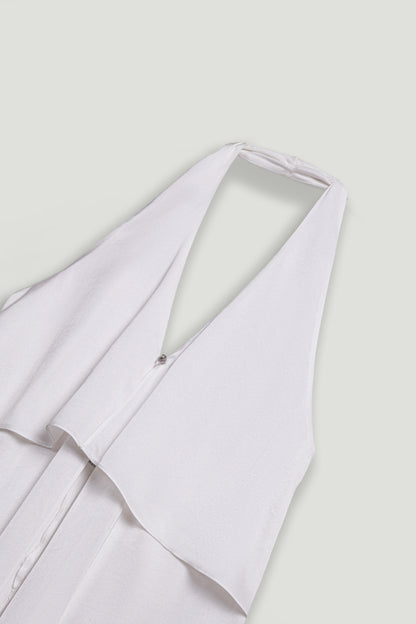 Layered Halter Blouse