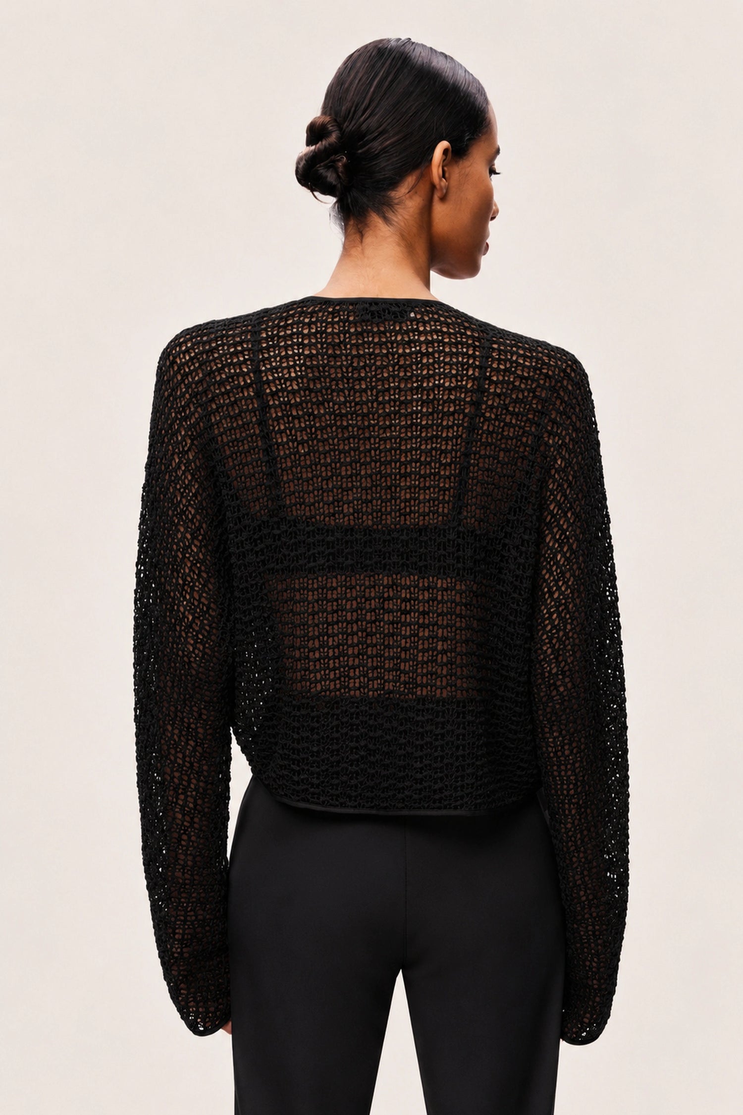 Wrap Mesh Blouse