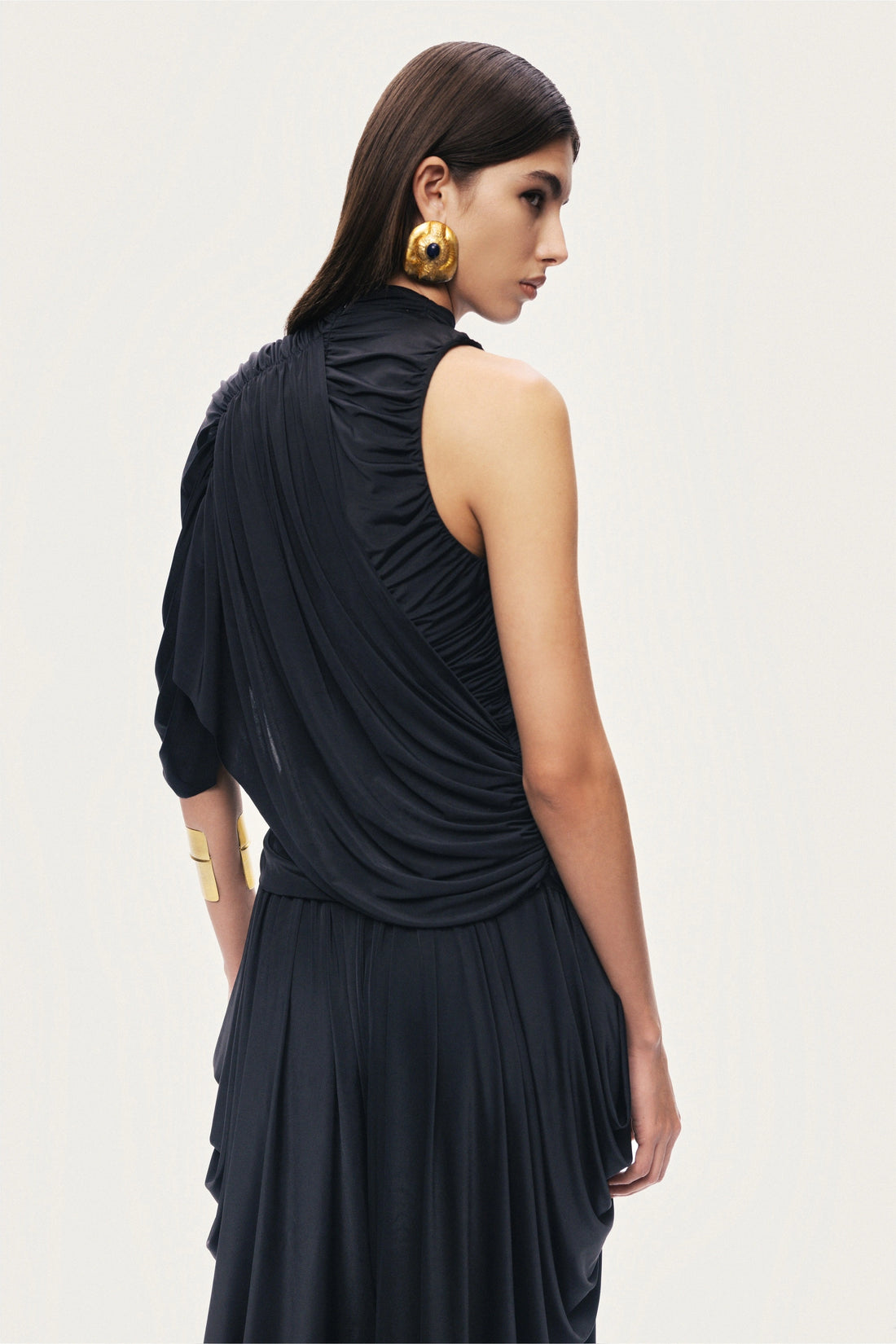 Asymmetric Draped Blouse