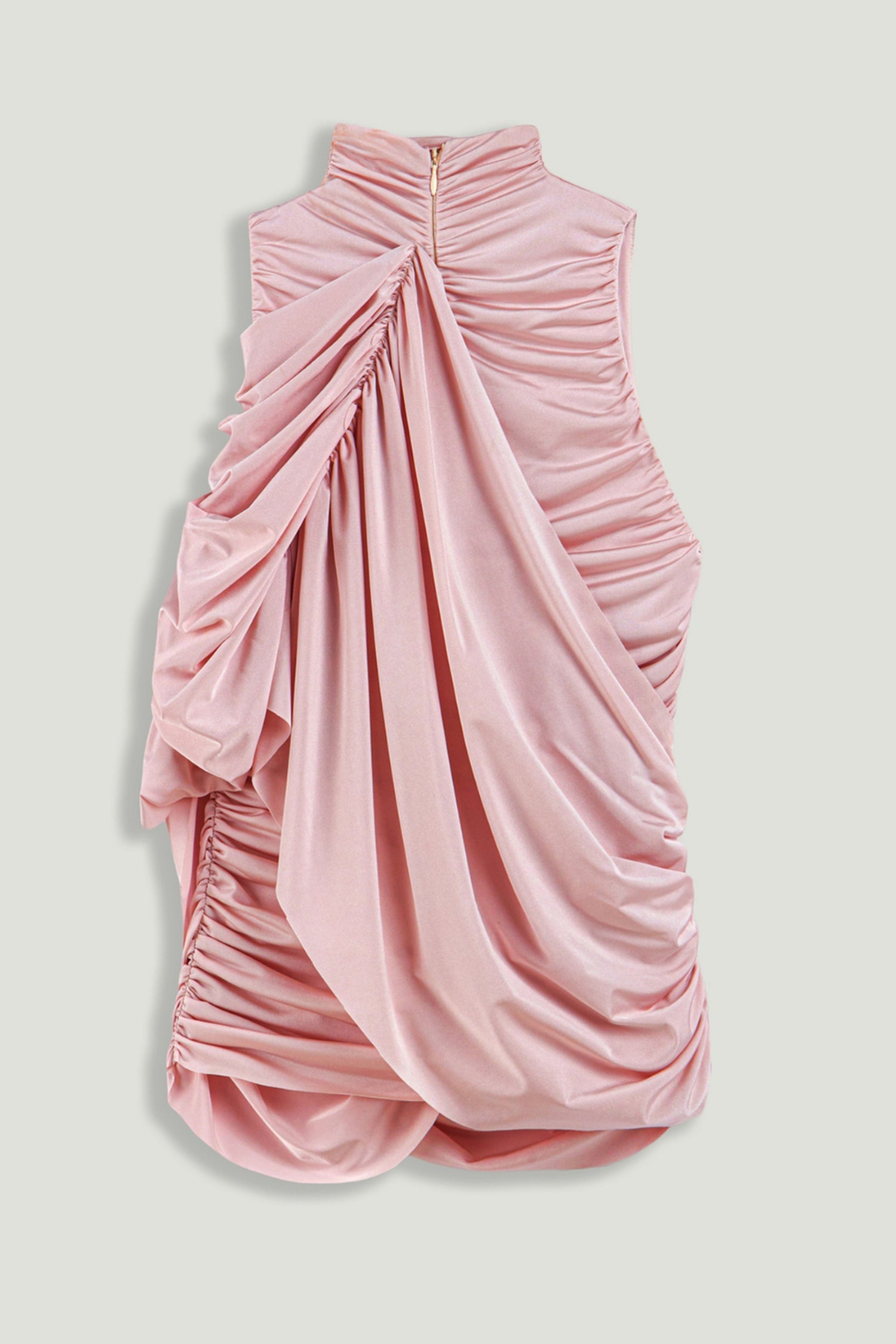 Asymmetric Sleeve Draped Blouse