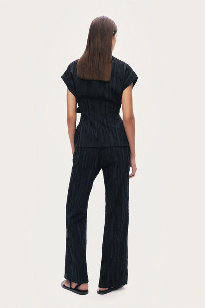 Textured Belted Vest