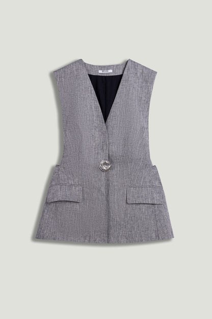 Tailored Button-Front Vest