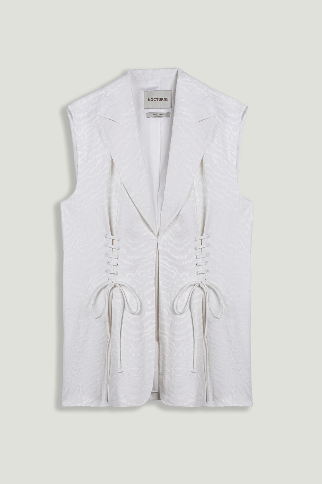 Lace-Up Waist Tailored Vest