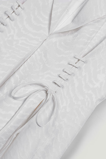 Lace-Up Waist Tailored Vest