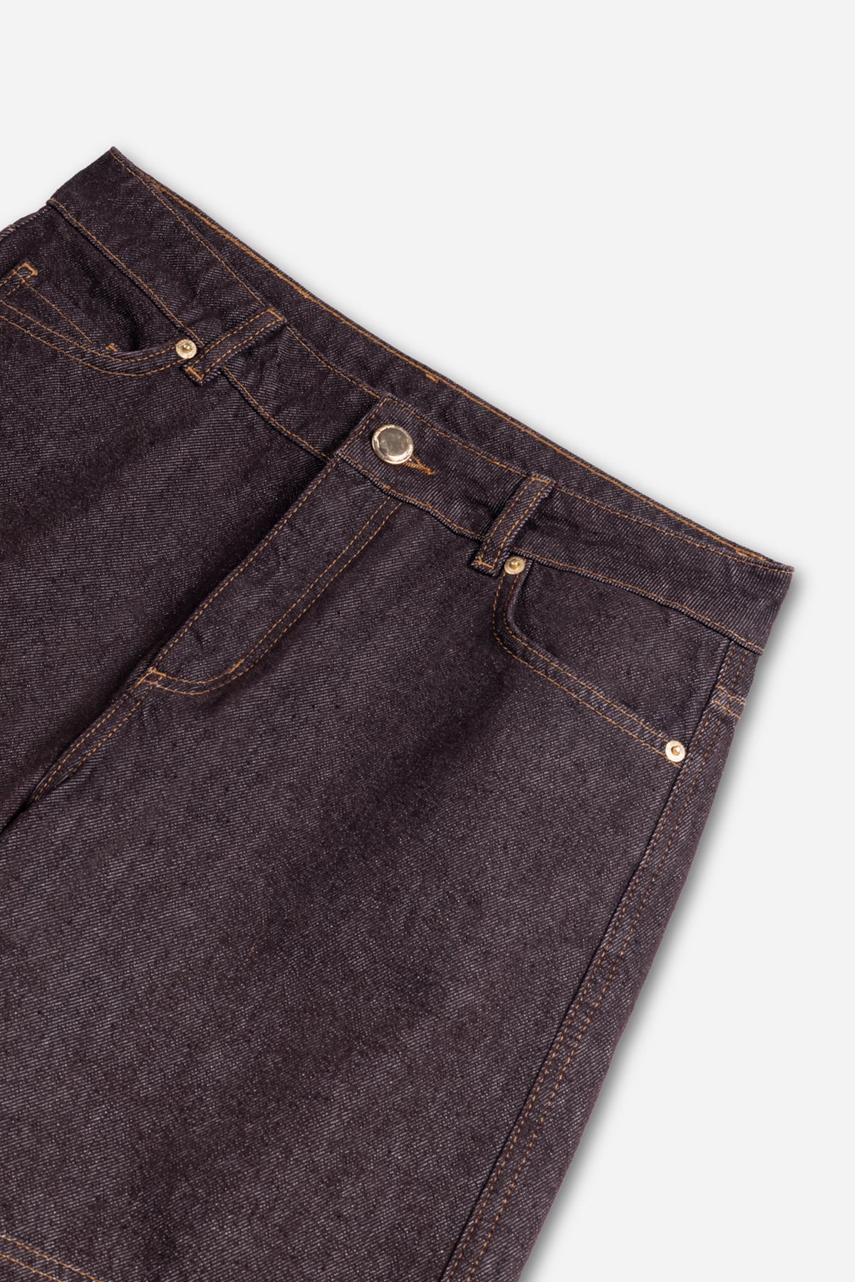 Barrel Leg Panelled Jeans