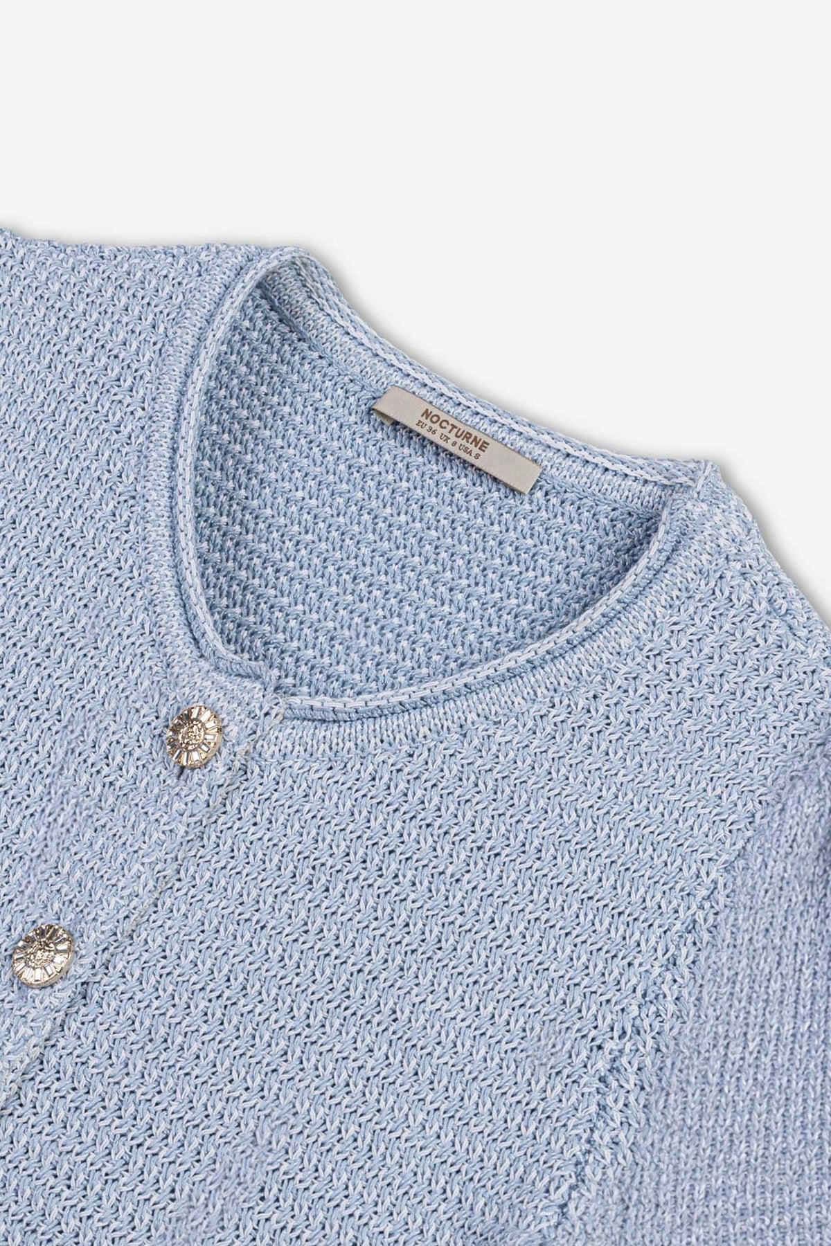 Puff Sleeve Jewel Button Cardigan